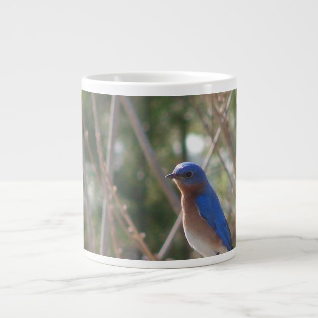 Tasse Géante Café Mugg d'oiseau bleu (Devant)