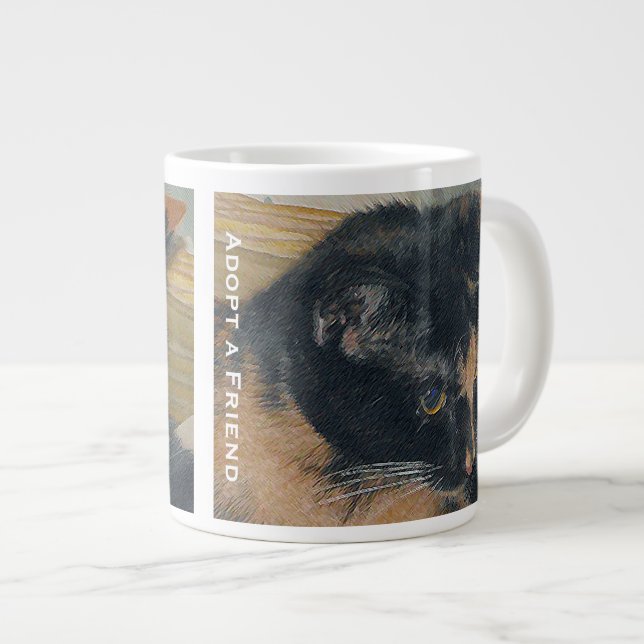 Tasse Géante Calico Kitten (Devant droit)