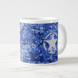 Tasse Géante Camouflage numérique bleu Star Navy