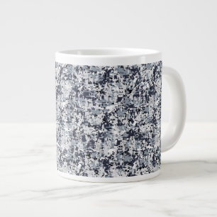 Tasse Géante Camouflage numérique gris argenté de style urbain