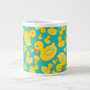 Tasse Géante Canards mignons en caoutchouc de turquoise
