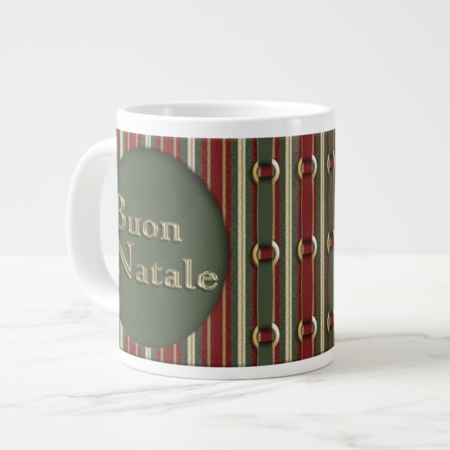 Tasse Géante Canette à café de Noël Italien Buon Natale (Devant gauche)