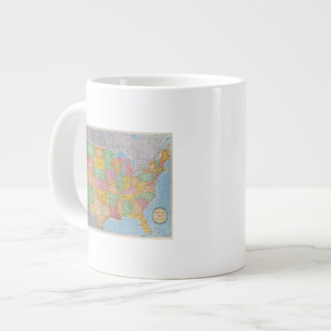 Tasse Géante Carte 3 des États-Unis (Devant gauche)