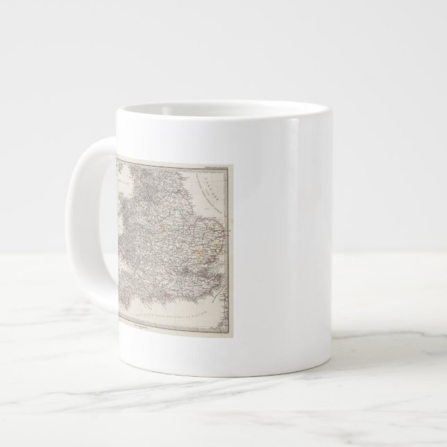 Tasse Géante Carte Atlas d'Angleterre (Devant gauche)