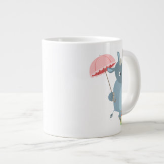 Tasse Géante Cartoon Rhino avec parapluie sur Unicycle Jumbo Mu