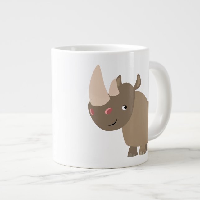 Tasse Géante Cartoon Rhino très calme (Devant droit)