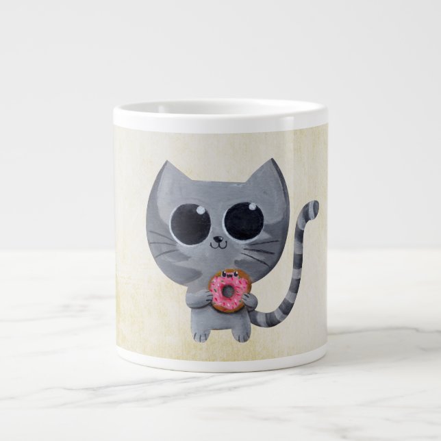 Tasse Géante Cat gris et muth (Devant)