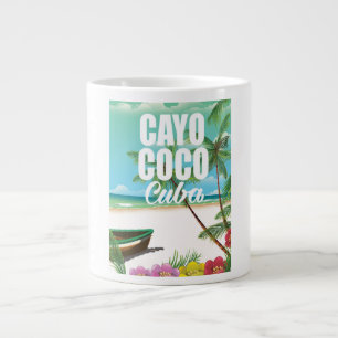 Tasse Géante Cayo Coco affiche des vacances à Cuba
