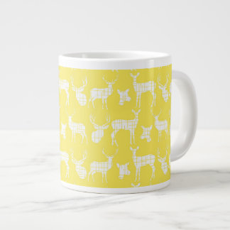 Tasse Géante Cerf en silhouette rustique sur Musique de spécial