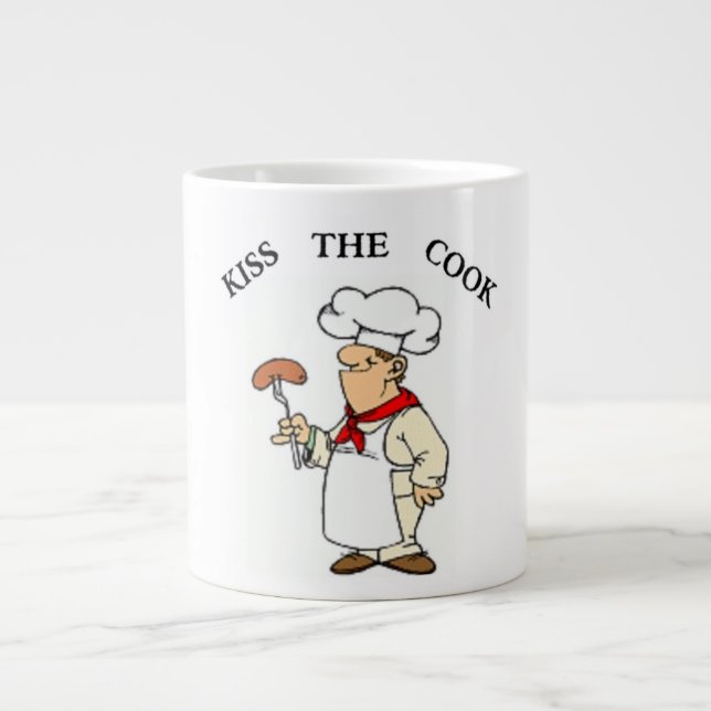 TASSE GÉANTE CHEF "KISS THE COOK" (Devant)