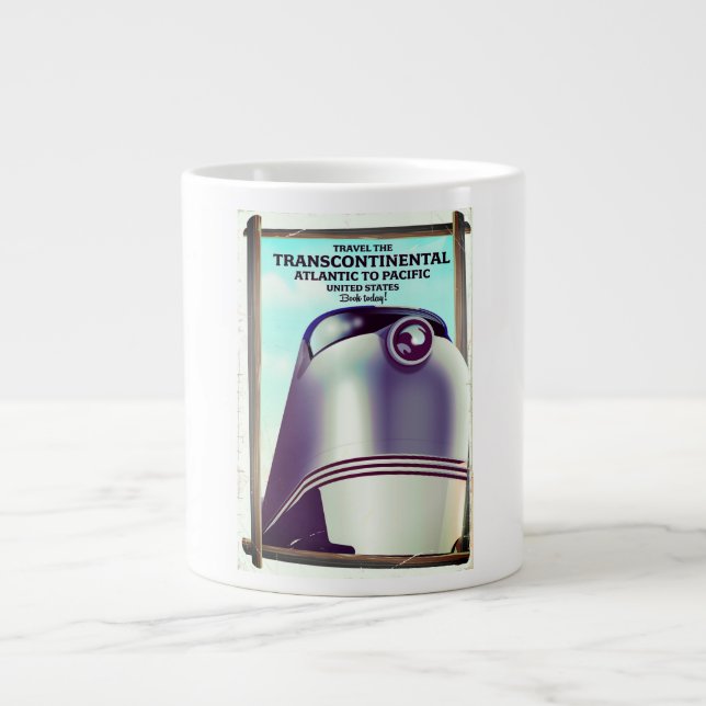 Tasse Géante Chemin de fer transcontinental USA. (Devant)