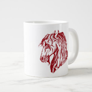 Tasse Géante Cheval diable en colère en rouge et choisir votre