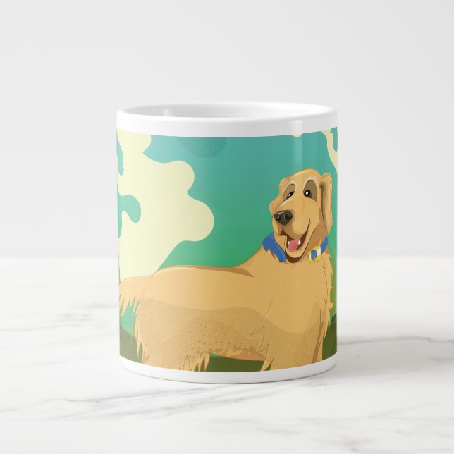Tasse Géante Chien de compagnie dans le parc (Devant)