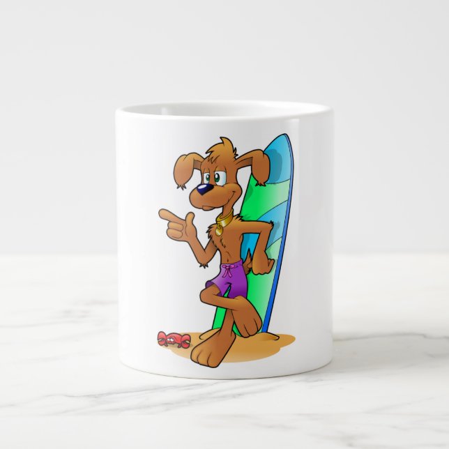 TASSE GÉANTE CHIEN DE SURFER (Devant)