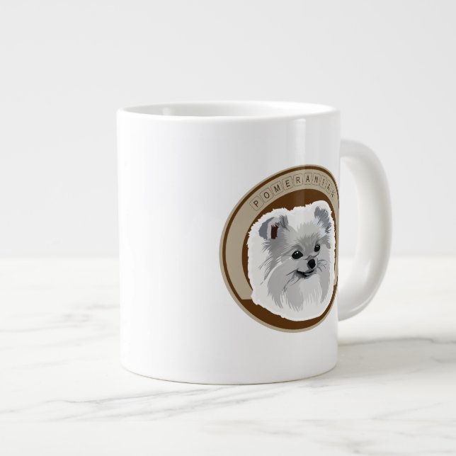 Tasse Géante Chien Pomeranian (Devant droit)