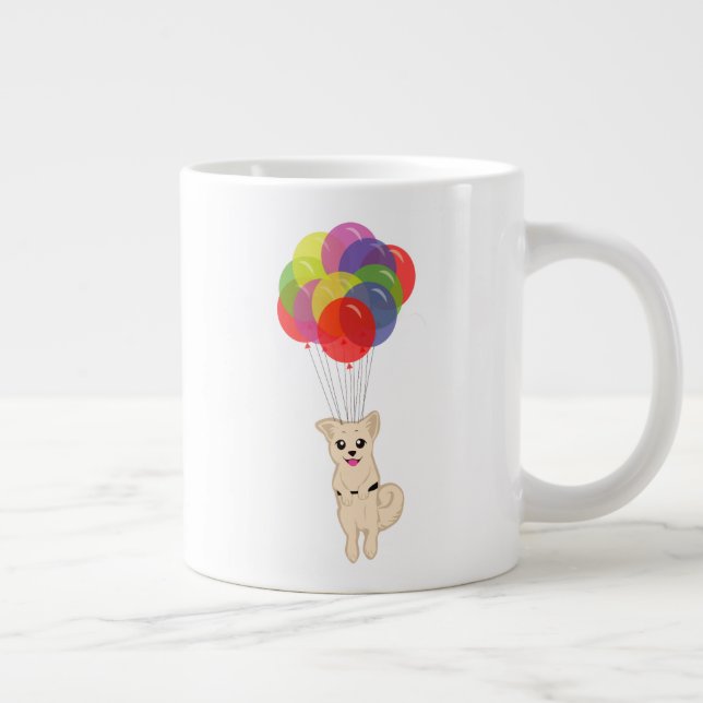 Tasse Géante Chiot avec ballons (Droite)