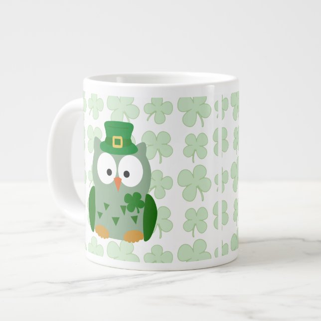 Tasse Géante Chouette de la Saint-Patrick (Devant gauche)