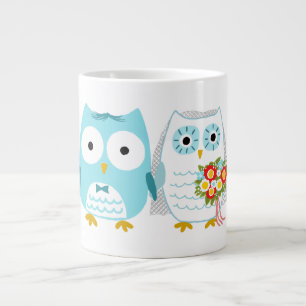 Tasse Géante Chouette Mariage mariée et mariée mariée marié