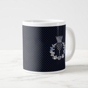 Tasse Géante Chrome Comme Fibre de Carbone Impression Scottish