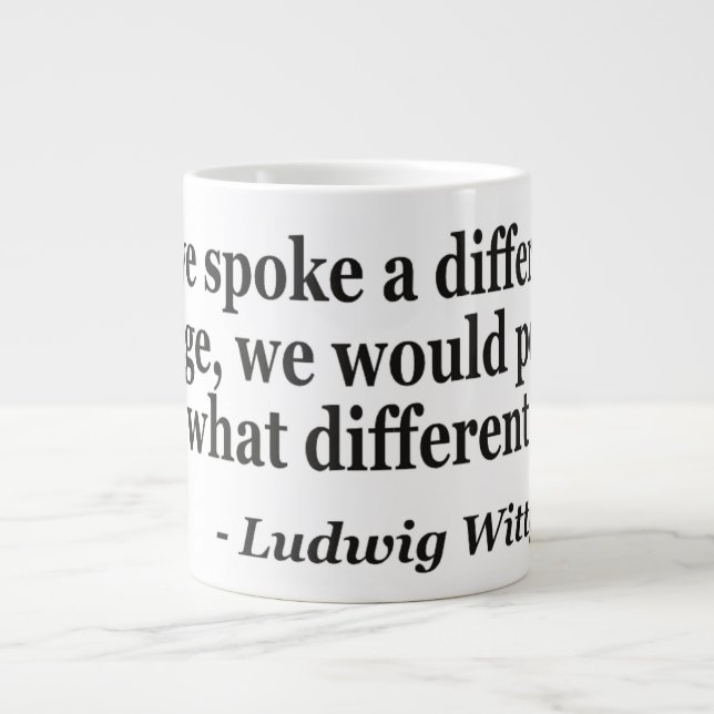 Tasse Géante Citation différente du monde de langue différente (Devant)