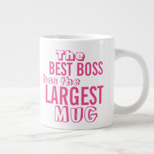 Tasse Géante Citation rose de la meilleure bosse amusante - Hum