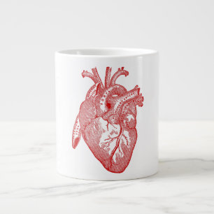 Tasse Géante Coeur Anatomique Rouge