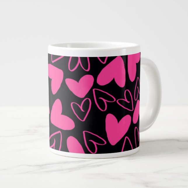 Tasse Géante Coeurs (Devant droit)