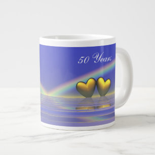 Tasse Géante Coeurs d'or du 50e anniversaire