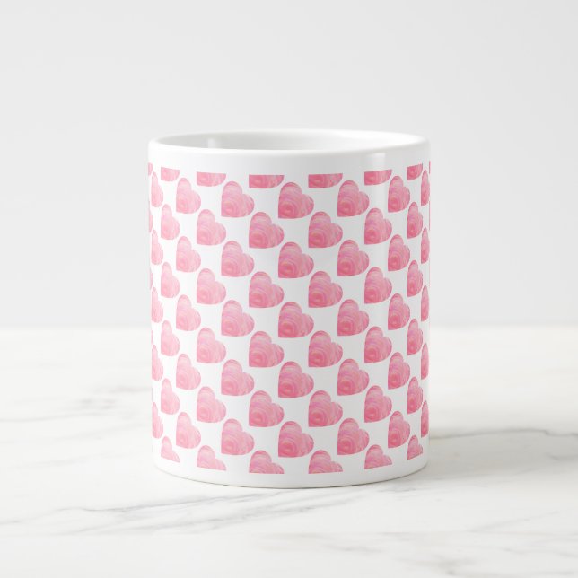 Tasse Géante Coeurs roses (Devant)