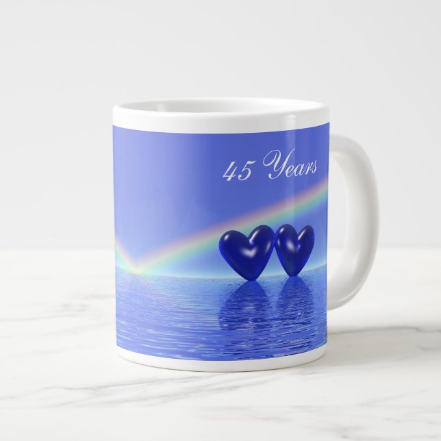Tasse Géante Coeurs saphirs du 45e anniversaire (Devant droit)