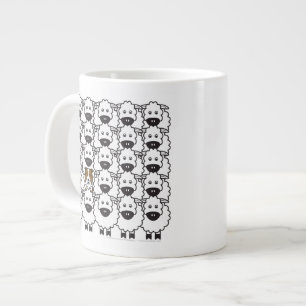 Tasse Géante Collie frontalière dans les moutons