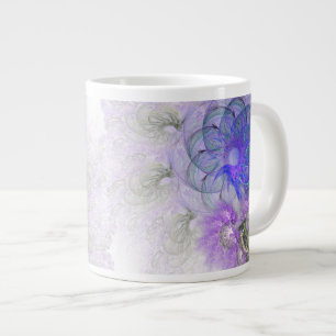 Tasse Géante Conception Abstraite de fleurs pourpre et bleu den