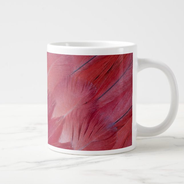 Tasse Géante Conception de plume de perroquet gris africain (Droite)