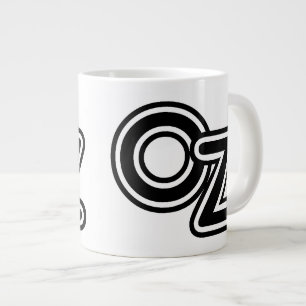 Tasse Géante Conte de fées vintage noir et blanc de l'Oz