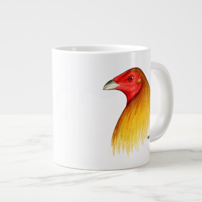 Tasse Géante Coq de Combat Ébarbé (Devant droit)
