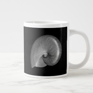 Tasse Géante Coquille de nautile noir et blanc