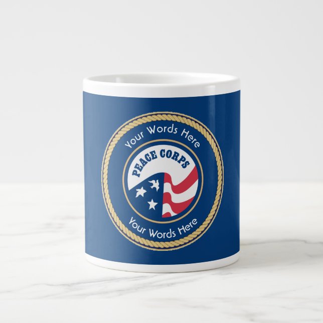 Tasse Géante Corps de la paix Bouclier universel de corde (Devant)