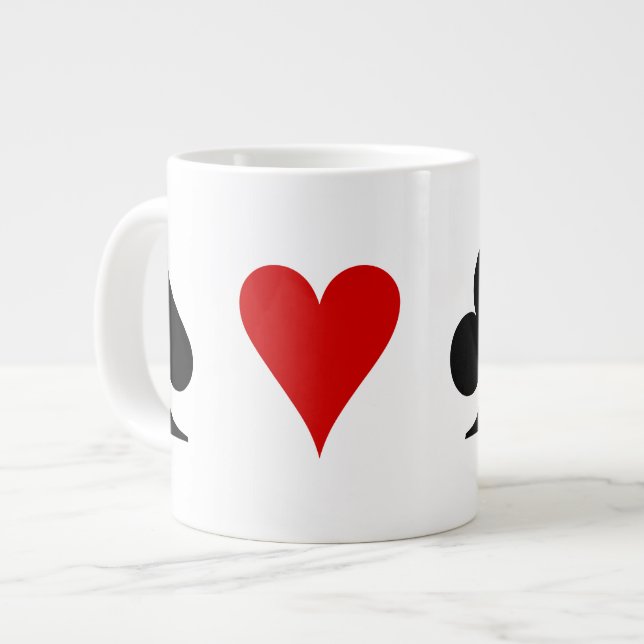 Tasse Géante Costumes de carte de jeu (Devant gauche)