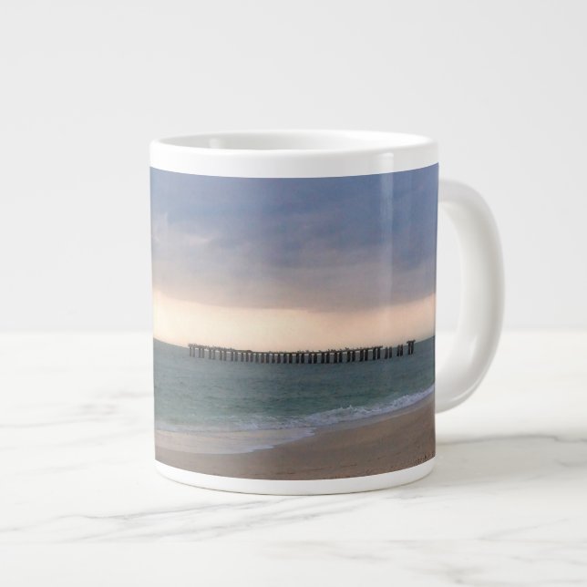 Tasse Géante Coucher de soleil sur l'île de Gasparilla (Devant droit)
