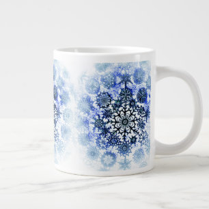 Tasse Géante Coupe Blue Misty Snowflakes