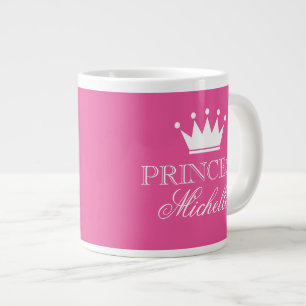 Tasse Géante Couronne princesse rose personnalisée surdimensio