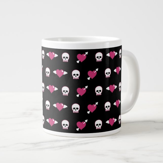 Tasse Géante Crânes et coeurs (Devant droit)