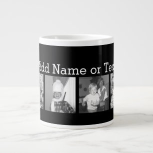 Tasse Géante Créer un collage Instagram avec 4 photos en noir