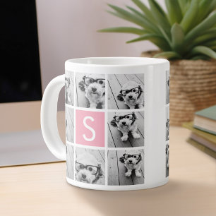 Tasse Géante Créez votre propre collection Instagram Monogramme
