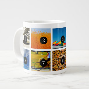 Tasse Géante Créez votre propre Instagram Photo avec 10 images