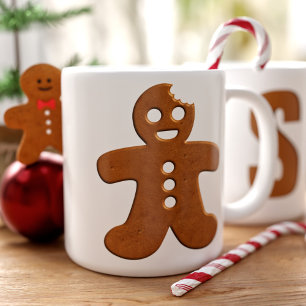 Tasse Géante Cute pain d'épices Homme Cookie Monogramme Noël