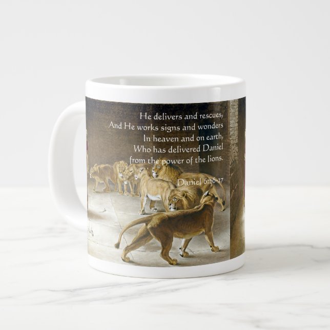 Tasse Géante Daniel dans l'écriture de la Bible du Lion (Devant gauche)
