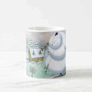 Tasse géante de bonhomme de neige