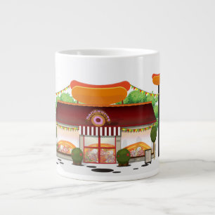 Tasse Géante Dessin animé de restaurant de fast-food