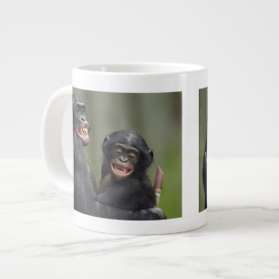 Tasse Géante Deux bonobos souriants